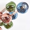 Koyoto 10-light ceiling light with globe shades, modern retro ceiling lamp