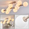 Koyoto 10-light ceiling light with globe shades, modern Scandinavian ceiling lamp