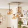 Koyoto 5-light ceiling light with globe shades, round retro ceiling light