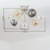 Gastor globe ceiling light, 7-flame E14, Ø 82 cm, modern retro vintage design