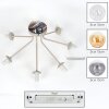 Gastor globe ceiling light, 7-flame E14, Ø 82 cm, modern retro vintage design