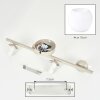Koyoto 4-light ceiling light with globe shades, modern Scandinavian flush light