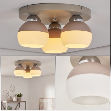 Eloria 3-light ceiling light, globe flush mount ceiling lamp for E27 bulbs