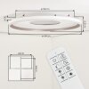 Orvix LED ceiling light with remote control Ø 59 cm, round ceiling lamp