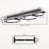 Flat LED ceiling light Kordex with glitter effect, memory function, 4000 Kelvin neutral white