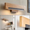 Inzino LED wood strip wall light, Scandinavian modern wall lamp for living room