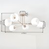 Koyoto 6-Light Ceiling Light with Globe Shades, Round Ceiling Lamp, 78 cm