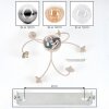 Globe light Chehalis, six clustered round glass shades in amber, clear and smoke-coloured
