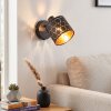 Alsen wall light with slotted shade, wall spotlight with switch for sofa corner