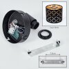 Tallaboa wall light set of 2 with patterned fabric lampshade and on/off switch