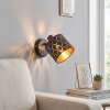 Alsen adjustable wall light with on/off switch and slotted geometric shade E14