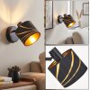 Alsen adjustable wall light with slotted lampshade, swivel head and E14 socket
