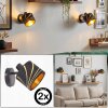 Alsen adjustable wall light set of 2 with decorative symmetrical slotted shade