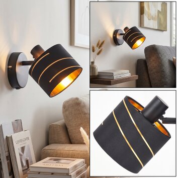 Alsen adjustable reading wall light with switch, symmetrical slotted shade, E14