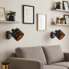 Alsen adjustable wall light with fabric shade, patterned shade set of 2