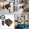 Opatija adjustable wall light set of 2 with geometric cut-out shade