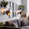 Opatija adjustable wall light set of 2 with geometric cut-out shade