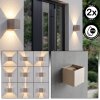 Tamarin LED outdoor wall light, cube up and down facade light for front door
