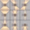 Tamarin LED outdoor wall light, cube up and down facade light for front door