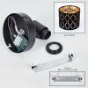 Alsen ceiling spotlight with geometric patterned fabric shade, E14 ceiling light