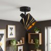 Alsen rotatable ceiling spotlight with striped lampshade, E14, retro style
