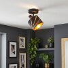Alsen rotatable ceiling spotlight with striped lampshade, E14, retro style