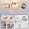 Chehalis 6-light globe ceiling light, modern retro ceiling lamp, 64 cm