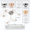 Chehalis 6-light globe ceiling light, modern retro ceiling lamp, 64 cm