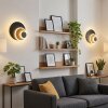 Lemik LED wall light set of 2, round flat wall lights, adjustable, modern