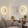 Lemik LED wall light set of 2, adjustable circular wall sconce for living room