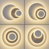 Lemik LED wall light set of 2, adjustable circular wall sconce for living room