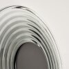 Liriel round LED wall light, Ø 30 cm, flat wall sconce with concentric rings