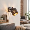 Alsen adjustable wall light with slotted shade, swivel reading wall spotlight