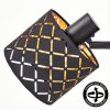 Tallaboa wall light set of 2 with patterned fabric lampshade, adjustable head