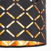 Tallaboa wall light set of 2 with patterned fabric lampshade, adjustable head
