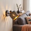 Alsen adjustable wall light with cut-out shade, E14 wall sconce for bedroom
