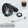 Alsen adjustable wall light with cut-out shade, E14 wall sconce for bedroom