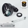 Alsen rotating and swivelling bedside wall spotlight with slotted shade, black, E14