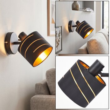 Alsen adjustable wall light with symmetrical slits and E14 socket, swivelling head