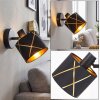 Opatija adjustable wall light with rotating swivel head and graphic lampshade