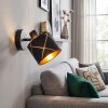 Opatija adjustable wall light with rotating swivel head and graphic lampshade