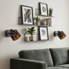Opatija rotating and swivelling wall light set of 2 with cut-out shade for bedroom