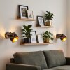 Opatija rotating and swivelling wall light set of 2 with cut-out shade for bedroom