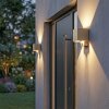 Tamarin LED outdoor wall light with motion sensor, square up-down design, set of 2