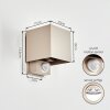 Tamarin LED outdoor wall light with motion sensor, square up-down design, set of 2