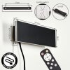 Axion LED wall light, modern rectangular wall lamp set of 2 with remote control
