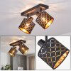 Tallaboa 2-light ceiling light with adjustable geometric cut-out shades, E14