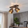 Alsen 2-light ceiling spotlight with adjustable lattice shades for living room, E14