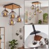 Koyoto globe ceiling light, 4-light fixture with round shades, Boho retro style