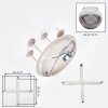 Koyoto 4-light globe ceiling light, round retro ceiling fixture Ø 38 cm, E14